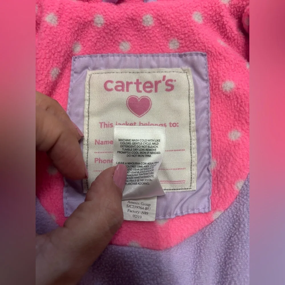 Carter's Lavender‎ Purple Unicorn Raincoat for Kids